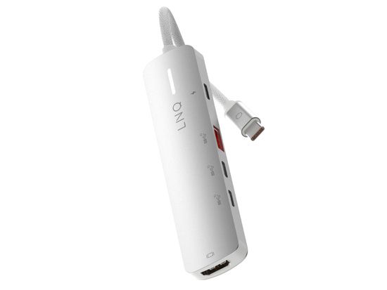 Hub multiport PRO USB-C 5-en-1 140W Gris/Blanc - Linq