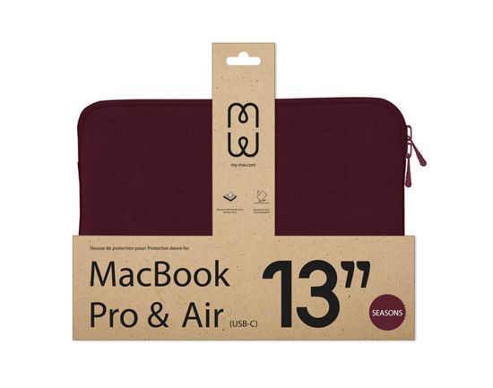 MW Housse compatible Macbook Pro 14 Basics ²Life Vert/Blanc - Sac