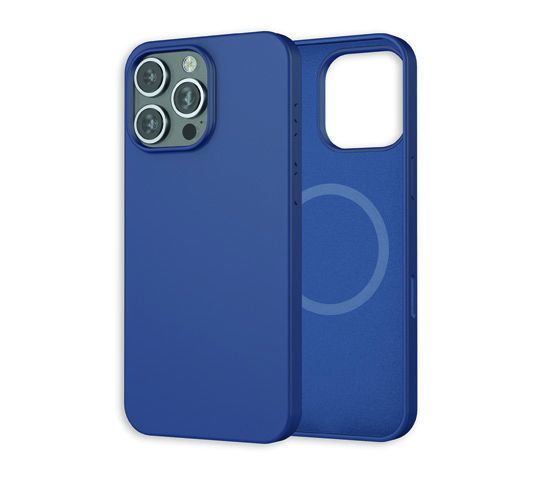 Coque silicone MagSafe iPhone 16 Pro Max Bleu - MW