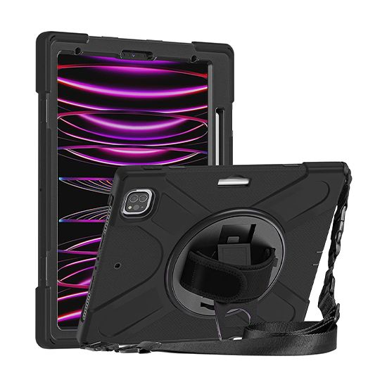 Coque Securit Rotative iPad Pro 12.9 (2021/22 - 5/6th gen) Noir Polybag - MW for Business