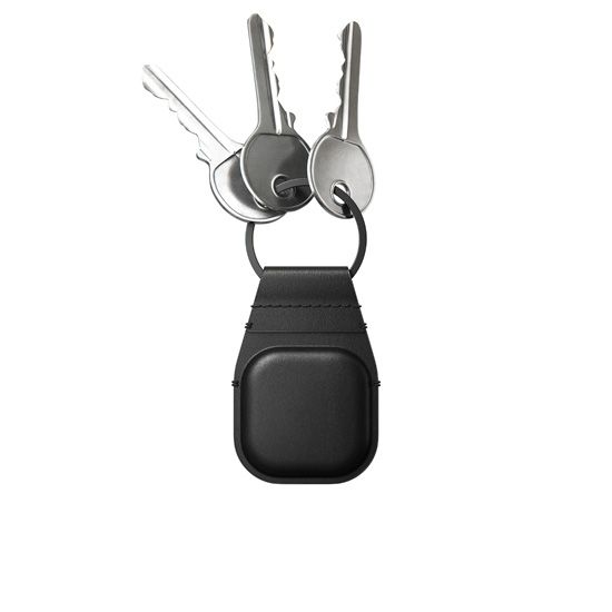 Porte-clés en cuir AirTag Noir - Nomad