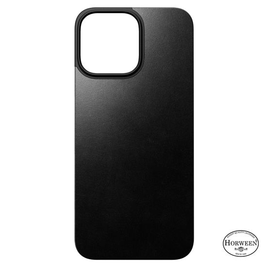 Coque arrière cuir magnétique iPhone 16 Pro Max Noir - Nomad