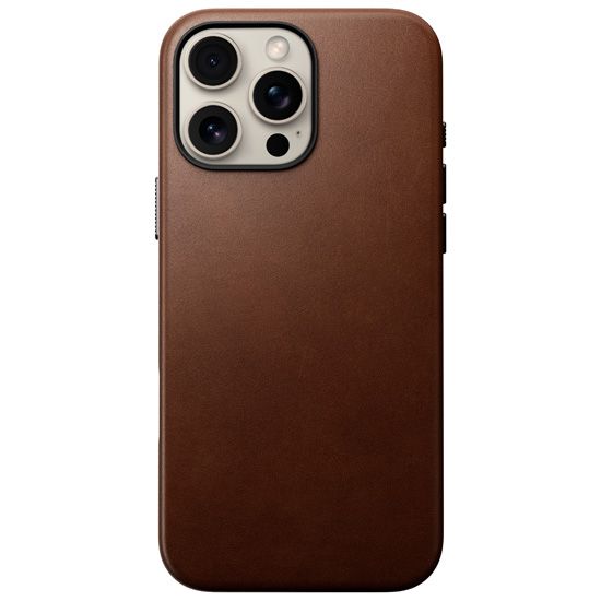 Coque Cuir Traditional iPhone 16 Pro Max Marron - Nomad