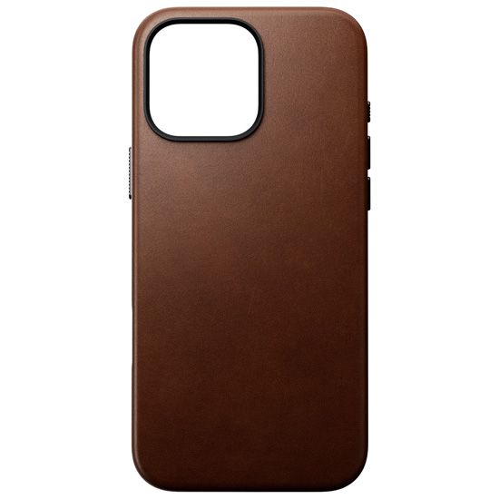 Coque Cuir Traditional iPhone 16 Pro Marron - Nomad