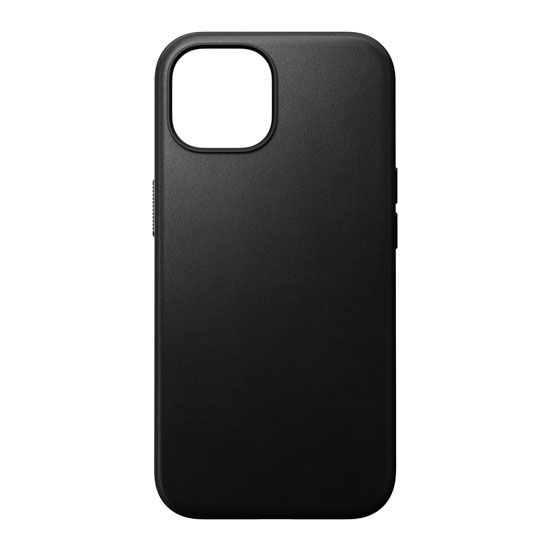 Coque Modern Cuir iPhone 15 Noir - Nomad