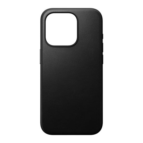 Coque Modern Cuir iPhone 15 Pro Noir - Nomad