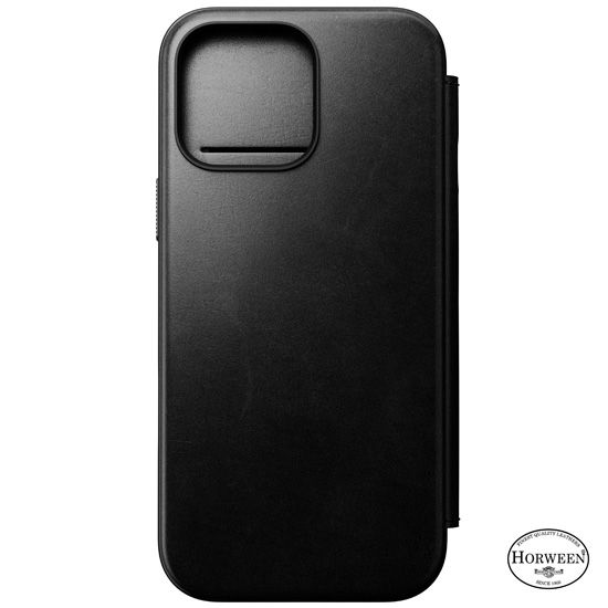 Folio Modern Cuir Horween iPhone 16 Pro Max Noir - Nomad