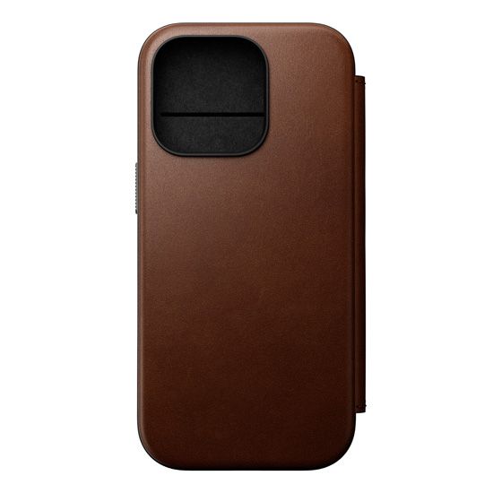 Folio Modern Cuir iPhone 16 Pro Marron - Nomad