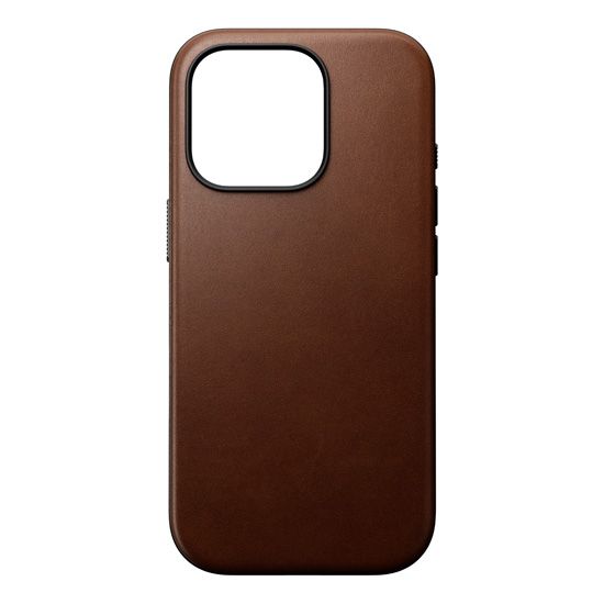 Coque Modern Cuir iPhone 16 Pro Marron - Nomad