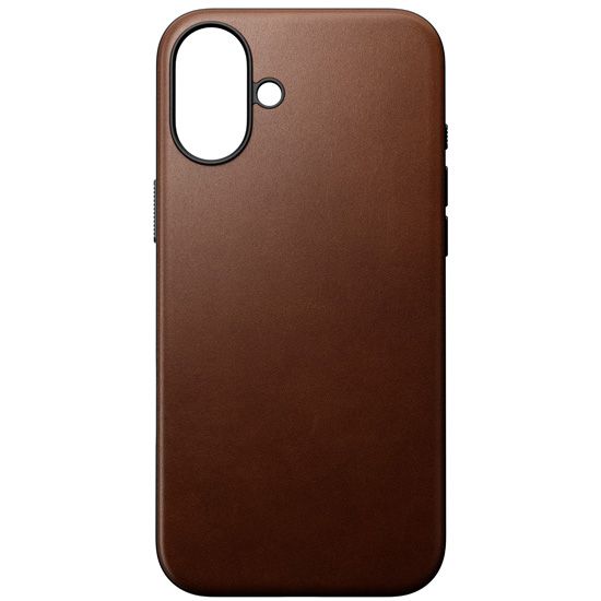 Coque Modern Cuir iPhone 16 Plus Marron - Nomad