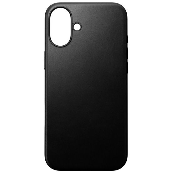 Coque Modern Cuir iPhone 16 Plus Noir - Nomad