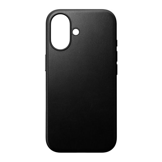 Coque Modern Cuir iPhone 16 Noir - Nomad