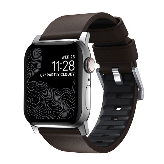 Bracelet Active Pro Apple Watch 42/44mm Gris/Marron - Nomad