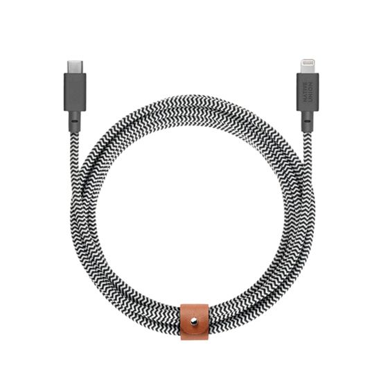 Eco Belt Câble USB-C vers Lightning (3m) Zebra - Native Union