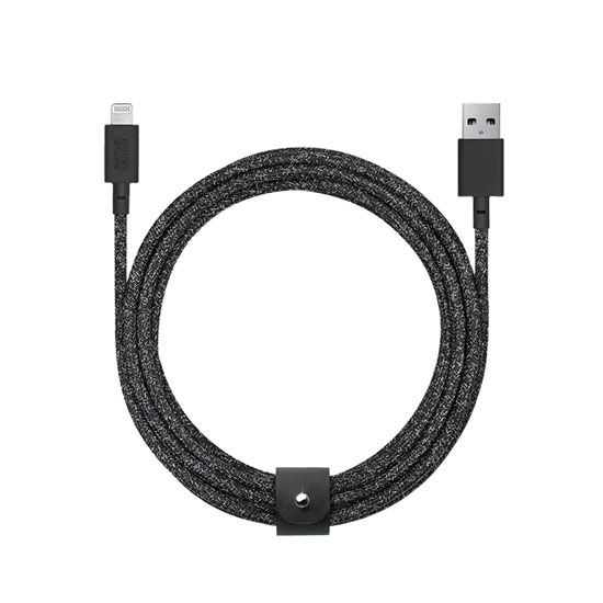 Eco Belt Câble USB-A vers Lightning 3m Noir - Native Union