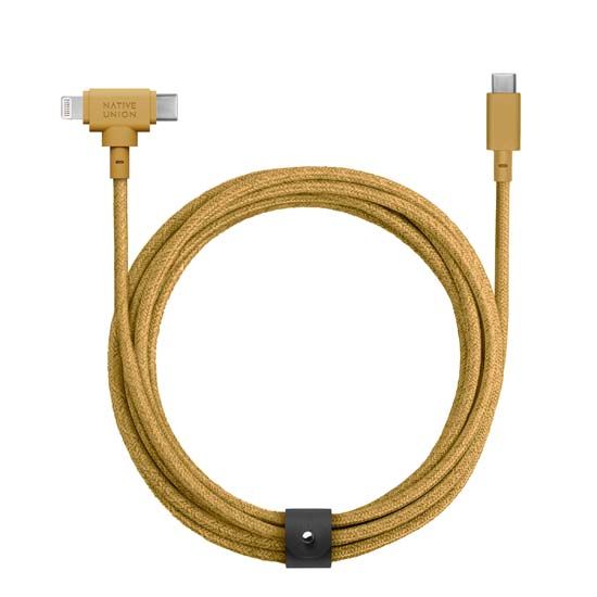 ECO Belt Câble universal USB-C vers USB-C/Lightning (1.8m) Kraft - Native Union