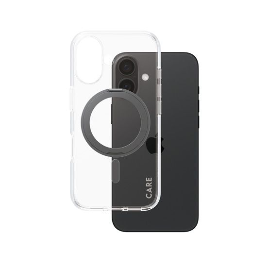 CARE by PanzerGlass® Coque Feature Kickstand iPhone 16 Noir - PanzerGlass