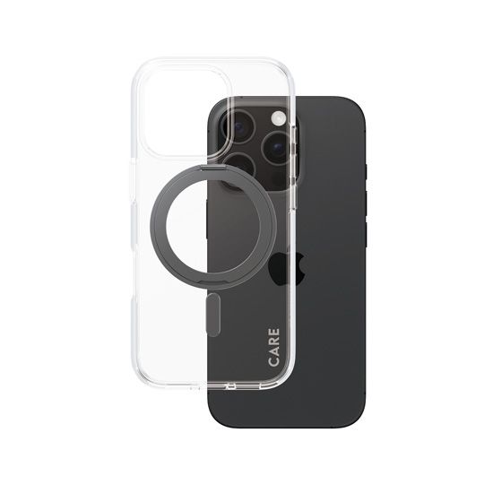 CARE by PanzerGlass® Coque Feature Kickstand iPhone 16 Pro Noir - PanzerGlass