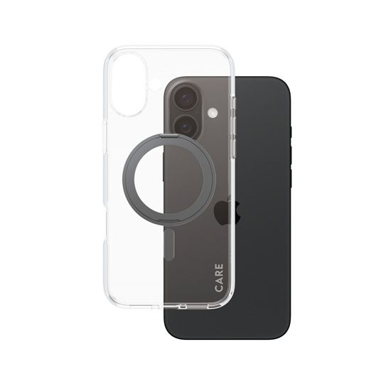 CARE by PanzerGlass® Coque Feature Kickstand iPhone 16 Plus Noir - PanzerGlass