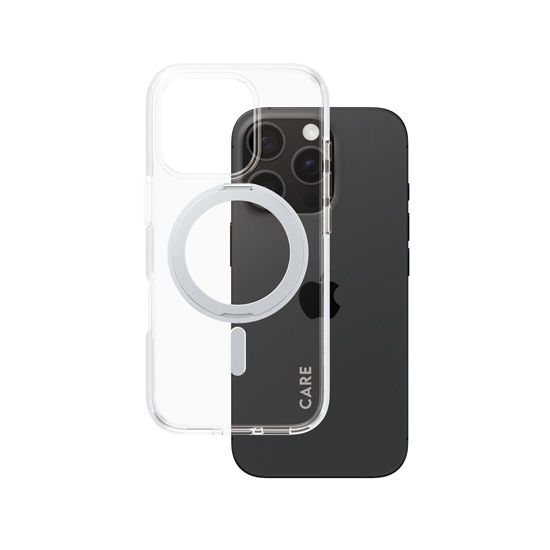 CARE by PanzerGlass® Coque Feature Kickstand iPhone 16 Pro Silver - PanzerGlass