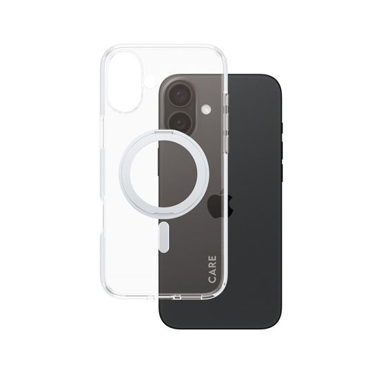 CARE by PanzerGlass® Coque Feature Kickstand iPhone 16 Plus Silver - PanzerGlass