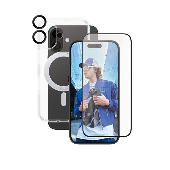 CARE by PanzerGlass® Feature 3-en-1 Ceramic Bundle iPhone 16 - PanzerGlass