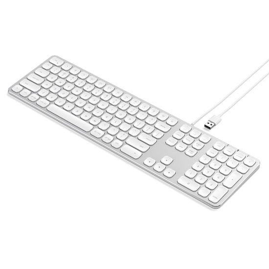 Clavier alu filaire QWERTY argent - Satechi