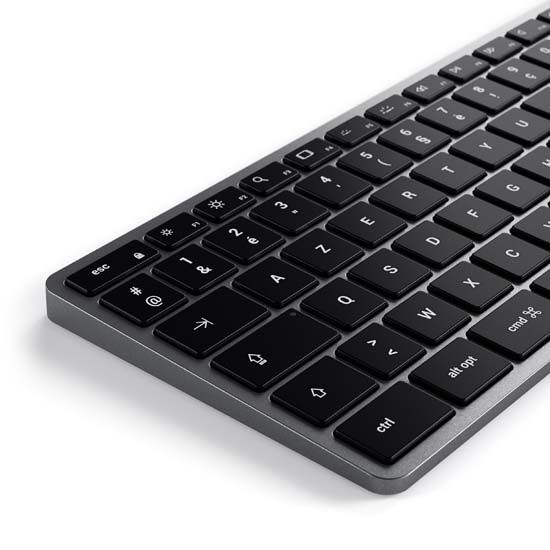 Generic - Ultra Slim Hebrew Bluetooth Clavier noir gris - Pack