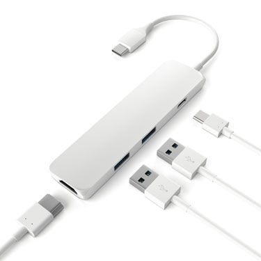 Multiports Slim USB-C Argent - Satechi