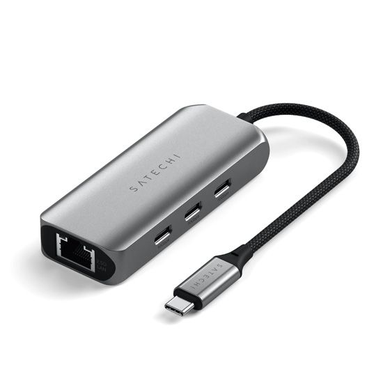 Hub USB-C 4-en-1 avec Ethernet Gigabit 2.5 Space Gray - Satechi