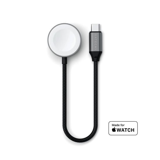 Câble de charge rapide USB-C Apple Watch Space Gray - Satechi