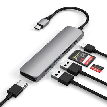 Multiports Slim USB-C V2 Space Gray - Satechi