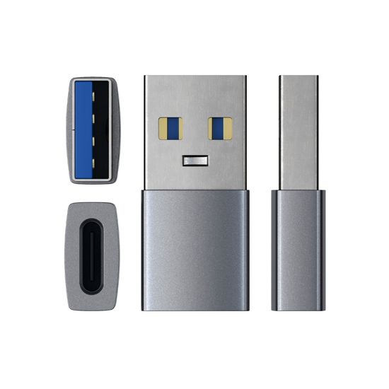 Satechi Adaptateur USB Mâle vers USB-C Femelle Recharge Transfert Rapide  ST-TAUCS Argent - Câble & Adaptateur - LDLC