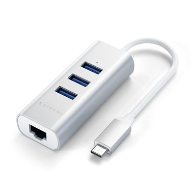 Multiports USB-C Aluminium 2-en-1 Argent - Satechi