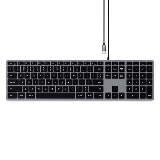 Clavier Slim W3 filaire USB-C QWERTY - Space Gray - Satechi