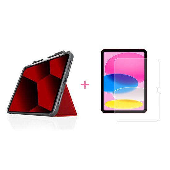 Bundle Dux Plus STM EDU Rouge + verre MW pour iPad 10.9 - STM