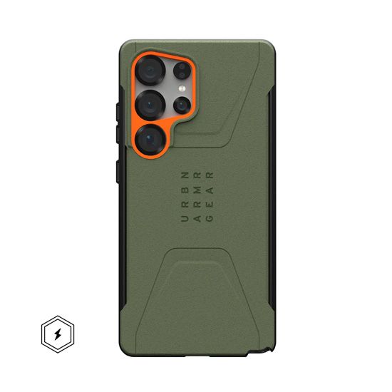 Coque Civilian Samsung S25 Ultra Olive/Orange - UAG