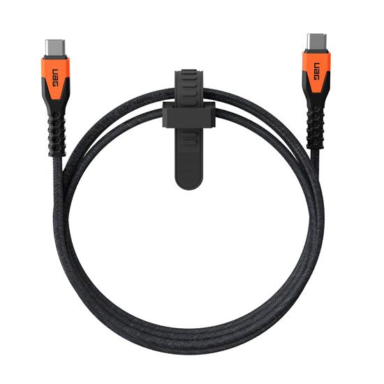 Câble Rugged USB-C vers USB-C (1,5m) Noir/Orange - UAG