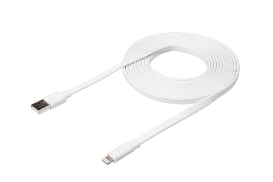 Câble plat USB vers Lightning (3m) Blanc - Xtorm