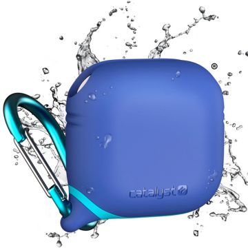 Coque Waterproof avec Mousqueton AirPods 4 Bleu