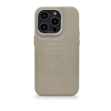 Coque MagSafe en cuir iPhone 14 Pro Beige