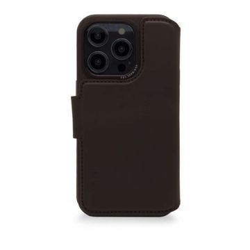 Folio Détachable MagSafe en cuir iPhone 14 Pro Marron