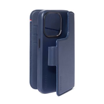 Folio Détachable MagSafe en cuir iPhone 15 Pro Navy