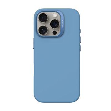 Coque MagSafe Silicone Antimicrobienne iPhone 16 Pro Bleu