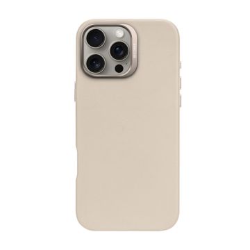 Coque en cuir iPhone 16 Pro Max Beige