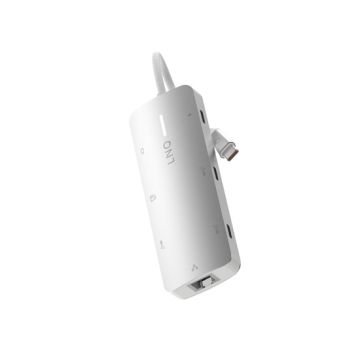 Hub multiport PRO USB-C 8-en-1 140W Gris/Blanc