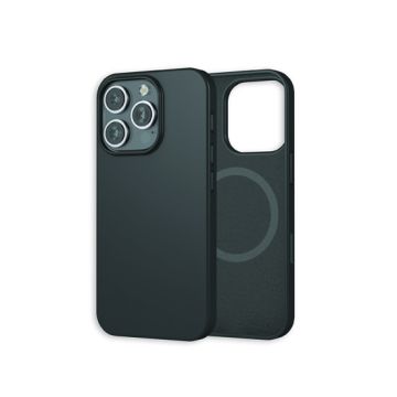 Coque silicone MagSafe iPhone 16 Pro Noir