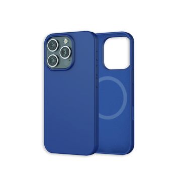 Coque silicone MagSafe iPhone 16 Pro Bleu