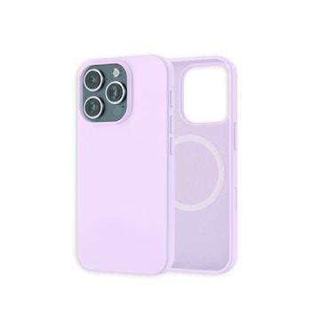 Coque silicone MagSafe iPhone 16 Pro Lilas