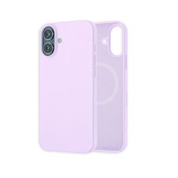 Coque silicone MagSafe iPhone 16 Plus Lilas